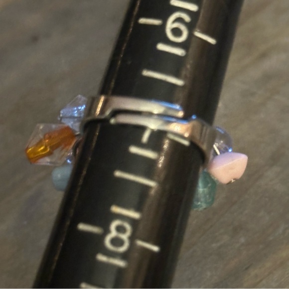 Vintage adjustable cluster bead ring - Picture 4 of 7